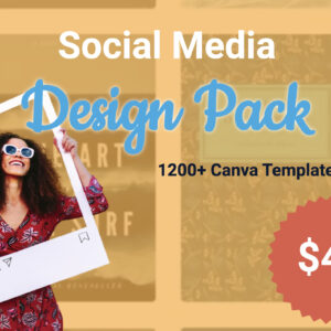Social Media Pack: 1200+ Canva Templates
