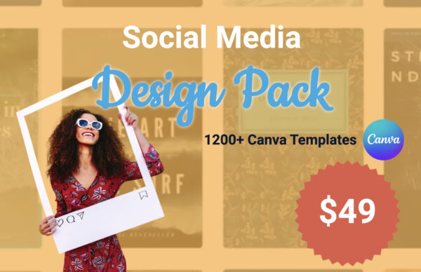 Social Media Pack: 1200+ Canva Templates